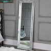 tall ornate silver wall/leaner mirror slim wall mounted mirror hallway beveled