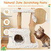 Multi-level Pet Furniture Kitty Playground w/Scratching Posts-White