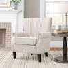Modern Fabric Oyster Wing Back Armchair Soft Lounge Chair Single Fireside Sofa