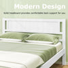 Double Size Wood Bed Frame with Headboard-White