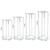 40/60/80/100CM METAL GEOMETRIC FLOWER STAND PEDESTAL TABLE CENTREPIECE WEDDING