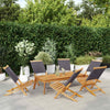 Folding Garden Chairs 6 pcs Anthracite Fabric and Solid Wood S2Z3