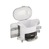 Clear Desktop Cosmetic Storage Box Make Up Organizer 2 Drawers Lidded Case Rack