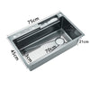 LED Stainless Steel Kitchen Sink Set Large Bowl Inset with Mixer Taps Waste Kit