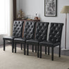 1/2/4/6 Dining Chairs Armchair High Back Linen/Velvet Upholstered Wood Legs Home