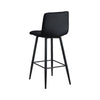 2X Velvet Bar Stools Black Breakfast Pub Chair Kitchen Modern 65 cm Seat High