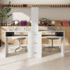 NEW Manicure Nail Table Large Salon Professional Nail Station with Storage Shelf
