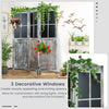 Costway 178 cm Retro 3-Panel Room Divider Wooden Tall Folding Privacy Screen