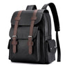 New Mens Travel Backpack PU Leather Satchel Laptop Bag Camping Hiking Rucksack