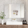 Frameless Beveled Edge Wall Mount Mirror Bathroom Vanity Glass Mirror w/ Fixings