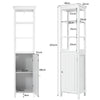 3-Tier Bathroom Storage Cabinet Free-Standing Floor Cabinet Adjustable Panel