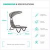 Outdoor Garden Sun Lounger Helicopter Swing Hammock Egg Chair Shade Canopy Seat