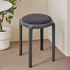 6x Stacking Dining Stool Side Chair Fleece Padded Guest Seat Kitchen Living Room