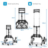 Folding Hand Truck Outdoor Stair Climbing Cart w/ Elastic Rope & 4 Wheels