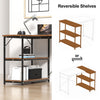 L-Shaped Corner Computer Desk Large PC Table Workstation with Storage Bookcase