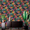 Holden Decor Wonderland Tropical Rainforest Animals Wallpaper - Plum