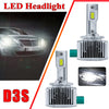 2X D3S LED Headlight Bulbs 180W 6000K White Replace Xenon HID Lamps Super Bright