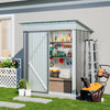 5 x 3ft Garden Storage Shed Sliding Door Sloped Roof Outdoor Tool Lockable House