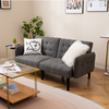 Modern Sleeper Sofa Convertible Sofa Bed Adjustable Couch Loveseat Grey