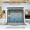 Table Top Dishwasher, Mini Countertop Dishwasher with 6 Programs, Built-in 5L