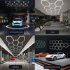 Hexagon LED Ceiling Lighting Car Detail Garage Workshop Exhibition Hall Lighting