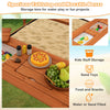 Toddler Patio Activity Playset w/ Adjustable Rotatable Canopy-Natural