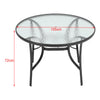 5Pcs Garden Round Dining Table & Chairs Set Metal Frame Outdoor Bistro Furniture