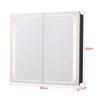LED Mirrored Cabinet Bluetooth Mirror Box Bath Storage Shelf with Shaver Socket