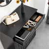 Shoe Storage Cabinet with Drawer & Doors 4-Tier Shoe Rack for Entryway Black
