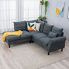 L-Shaped Corner Sofa, Sectional Couch with Built-in USB Port Chaise