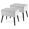 3-in-1 Storage Organizer Seat Home Vanity Stool Velvet Storage Stool