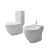 Stand Toilet & Bidet Set White Ceramic M4Y3