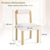 Faux Sherpa Upholstered Kitchen Dining Room Chairs Set of 2-White