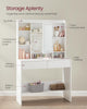 Dressing Table w/ 3 Color LED Mirror Lights,2 Drawers Vanity Table for Bedroom