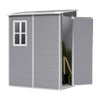 Plastic Garden Storage Shed Outdoor Storage House Tool Sheds 5x4 FT ,Grey