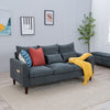 Panana Linen Fabric 2 & 3 Seater Sofa Couch with Wood Legs 3 Colours
