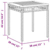 Garden Table - Dining Table - Poly Rattan Acacia Wood - Patio Backyard W6L3