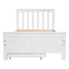 4ft6 3ft White Solid Pine Wooden Bed Frame with 2 Drawers Storage Single Double