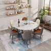 Retractable Dining Table Heavy Duty Sintered Stone Variable Shape for 4-10 Seat