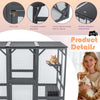 Large Outdoor Catio Wooden Cat Enclosure Big House Outdoor with Platforms Runs