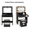 Vanity Table Set Modern Dresser Large Makeup Dressing Desk w/ Lighted Mirror