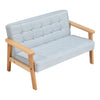 Solid Wood Frame Scandi Fabric Tub Armchair Padded Single Sofa Couch Loveseat UK
