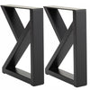 2X K-Shape Black Industrial Metal Table Leg Desk Bench Triangle Cross Frame Legs