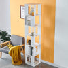 Rotatable 6 Tier Slim Corner Cabinet Bookcase Shelf Storage Living Room Bedroom