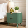 Dusk Hattie 2 Drawer Bedside Table in Dark Green RRP £399