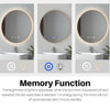 Heilmetz Gold Round LED Bathroom Mirror With Warm Backlit Lights Clock Demister