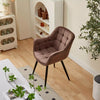 Dining Chairs Velvet Set Padded Seat Metal Leg Kitchen Chair Home Office