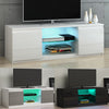 Modern TV Unit Cabinet TV Stand - Matt Body & High Gloss Doors LED Light Option