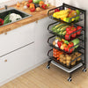 3/4/5 Tier Kitchen Trolley Storage Rack Cart Slim Rolling Trolley W/ Wheels