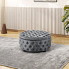 Deep Button Coffee Table Chesterfield Footstool Linen Storage Ottoman With Lid